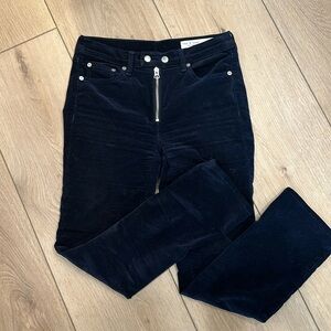 Rag & Bone navy velvet pants